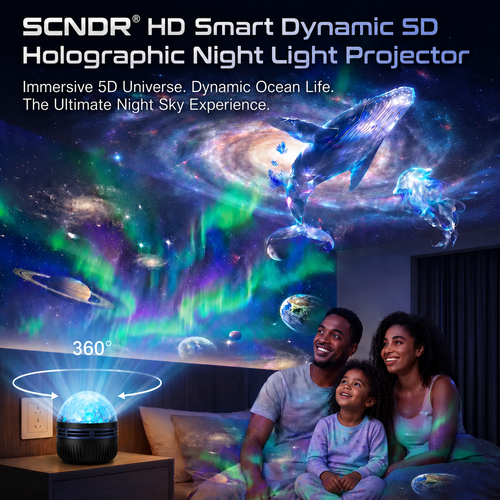 💖🎁𝐒𝐂𝐍𝐃𝐑® Inteligentna dinamička 5D holografska projekcijska lampa visoke razlučivosti
