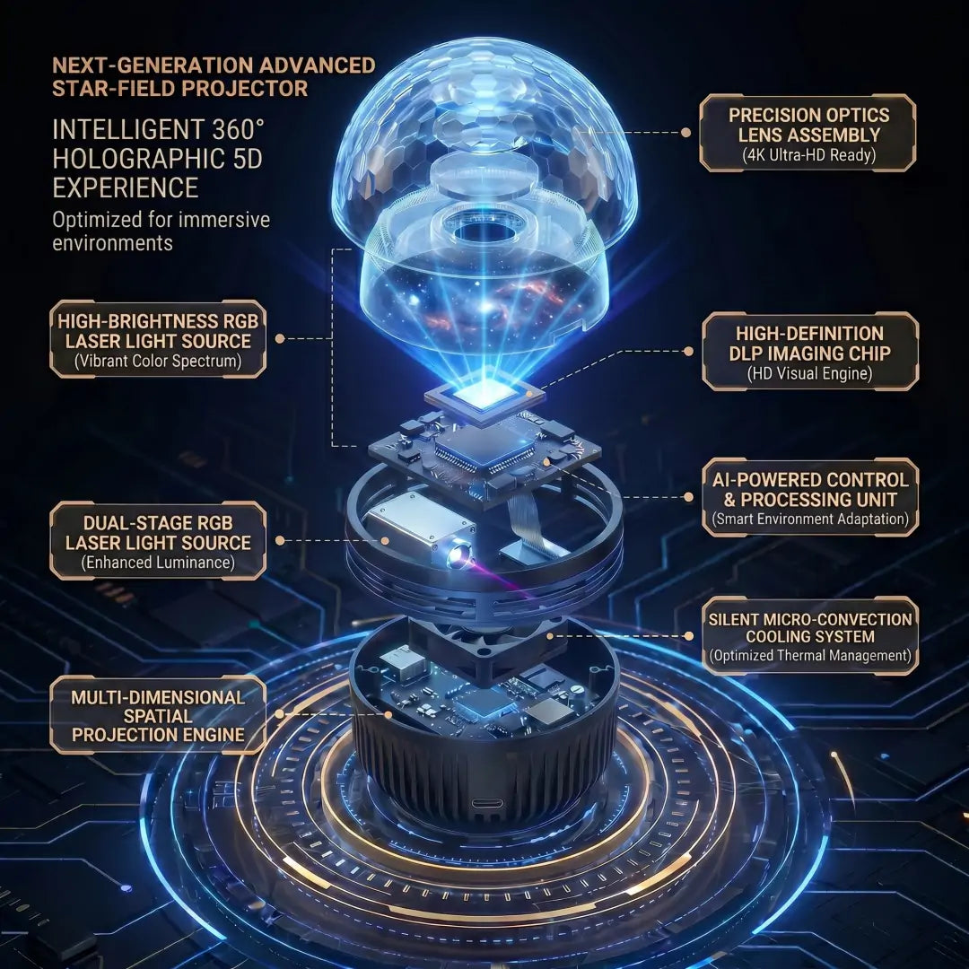 💖🎁𝐒𝐂𝐍𝐃𝐑® Inteligentna dinamička 5D holografska projekcijska lampa visoke razlučivosti