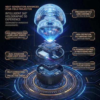 💖🎁𝐒𝐂𝐍𝐃𝐑® Inteligentna dinamička 5D holografska projekcijska lampa visoke razlučivosti